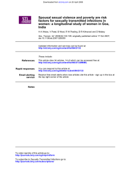 Spousal Sexual Violence and Poverty are Risk Factors for