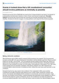 Events in Iceland show that a UK constitutional convention should