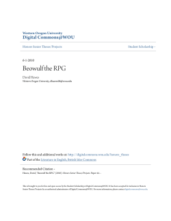 PDF_A Beowulf the RPG - Digital Commons @ WOU