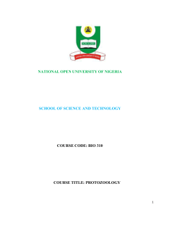 protozoology - National Open University of Nigeria