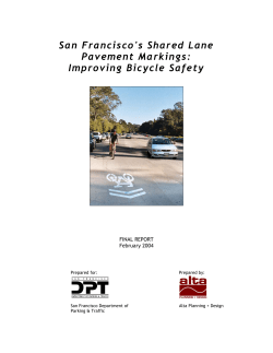 San Francisco`s Shared Lane Pavement Markings