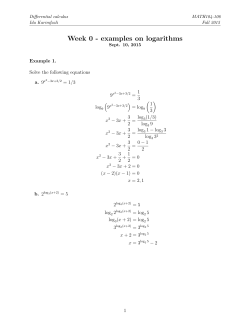 examples on logarithms