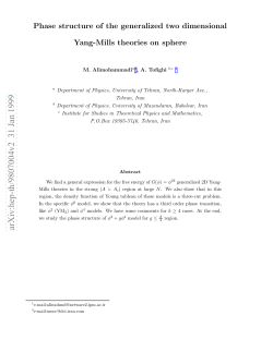 Phase structure of the generalized two dimensional Yang