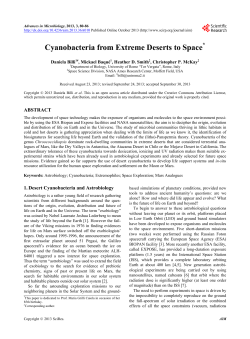 Cyanobacteria from Extreme Deserts to Space