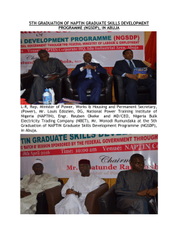 5th graduation of naptin graduate skills development programme