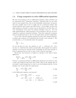 1.4 Using computers to solve differential equations