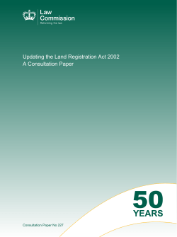 Updating the Land Registration Act 2002