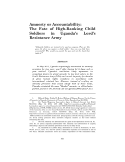 Amnesty or Accountability: The Fate of High