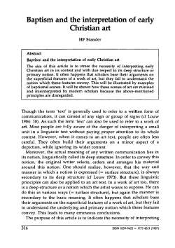Baptism and the interpretation of early Quistian art