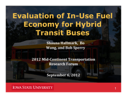 Evaluation of In-Use Fuel Economy for Hybrid Transit Buses