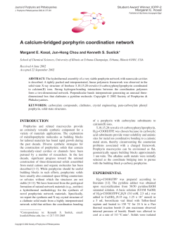 A calcium-bridged porphyrin coordination network