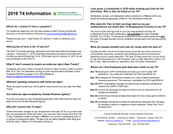 T4 Information - Human Resource Services