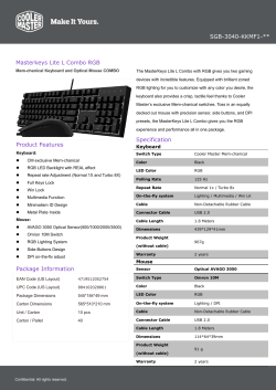 Product Sheet - Masterkeys Lite L Combo RGB