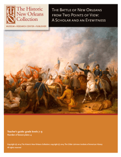A Scholar and an Eyewitness - The Historic New Orleans Collection