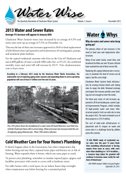 Water Wise Customer Newsletter, December 2012