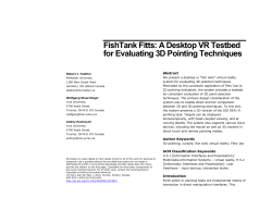 FishTank Fitts: A Desktop VR Testbed for
