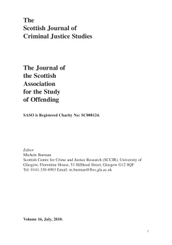 2010 - Scottish Association for the Study of Offending