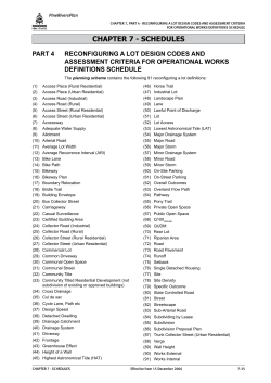 CHAPTER 7 - SCHEDULES - Moreton Bay Regional Council