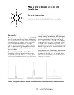 MSD EI and CI Source Cleaning and Installation Technical Overview