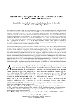The Social Consequences of Climate Change in the Central Mesa