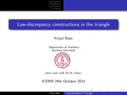 Low-discrepancy constructions in the triangle