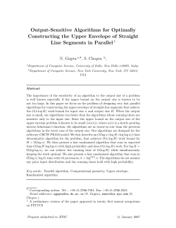 Output-Sensitive Algorithms for Optimally Constructing the Upper