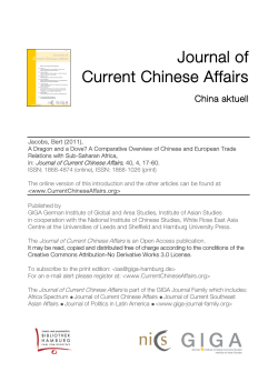 A Dragon and a Dove? A Comparative Overview of Chinese and