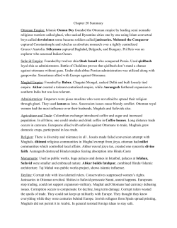 Chapter 28 Summary Ottoman Empire:​ Islamic