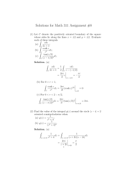 Solutions for Math 311 Assignment #8