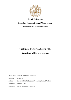 Technical Factors Affecting the Adoption of E