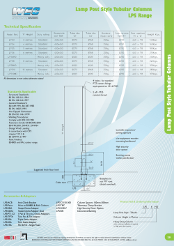 Lamp Post Style Tubular Columns LPS Range Lamp Post Style