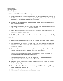 Senior English Spring Board Unit 3 Discussion Questions Activity