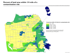 Percent of land area within 1/4 mile of a contamination risk