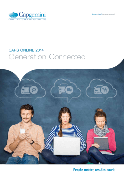 CARS ONLINE 2014 Generation Connected