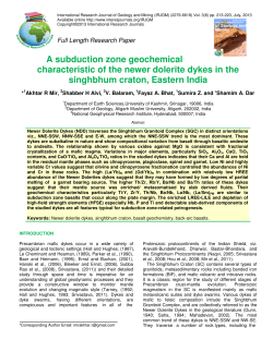 A subduction zone geochemical characteristic of the newer dolerite