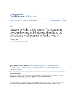 Paratexts to Frida Kahlo`s oeuvre