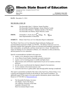 Illinois Task Force on Civic Education Public Comments: Addendum
