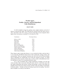 Worlds Apart - Oral Tradition Journal