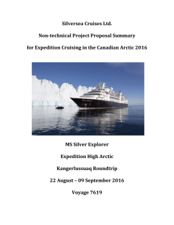 Silversea Cruises Ltd. Non-technical Project Proposal