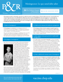 Meningococo: Lo que usted debe saber