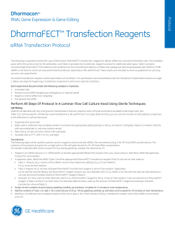 DharmaFECT&trade; Transfection Reagents