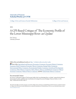 The Economic Profile of the Lower Mississippi River: an Update