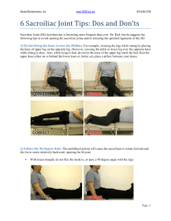 6 Sacroiliac Joint Tips: Dos and Don`ts