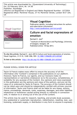 Culture and facial expressions of emotion