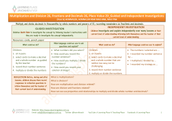 Multiplication and Division 26, Fractions and Decimals 26, Place