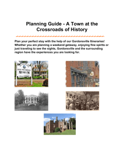 Planning Guide - Town of Gordonsville