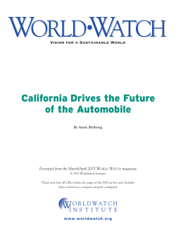California Drives the Future of the Automobile
