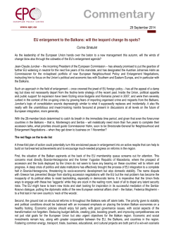 EU enlargement to the Balkans: will the leopard change its spots?