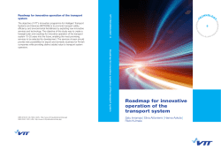Roadmap for innovative operation of the transport system