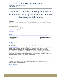 The overall impact of testing on medical student learning